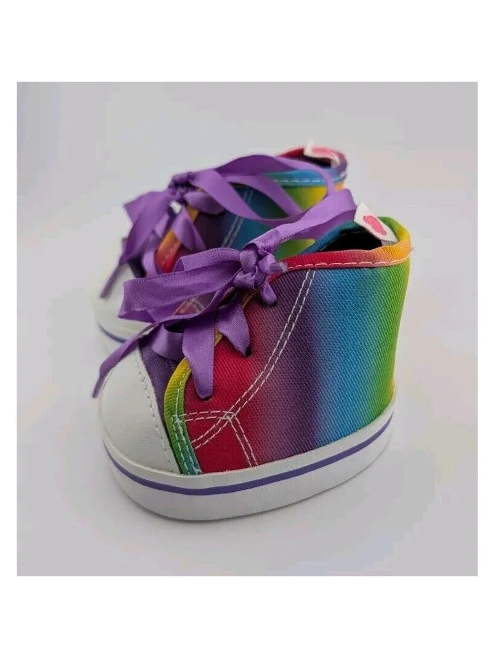 Build A Bear Rainbow Sneakers Lace Up Shoes For Teddy Bear BAB